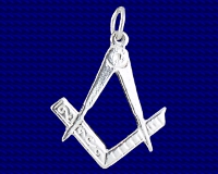 Sterling Silver Square & Compasses Charm